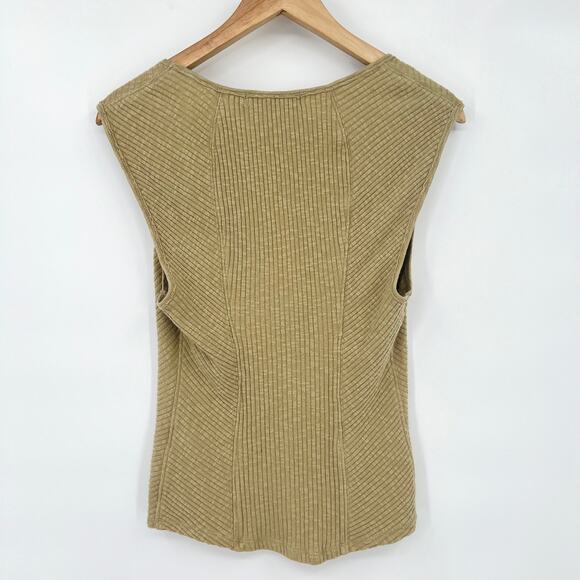 We the Free Boss Babe Tan Ribbed Tank Top Women's Large OB1704305 - Picture 5 of 7